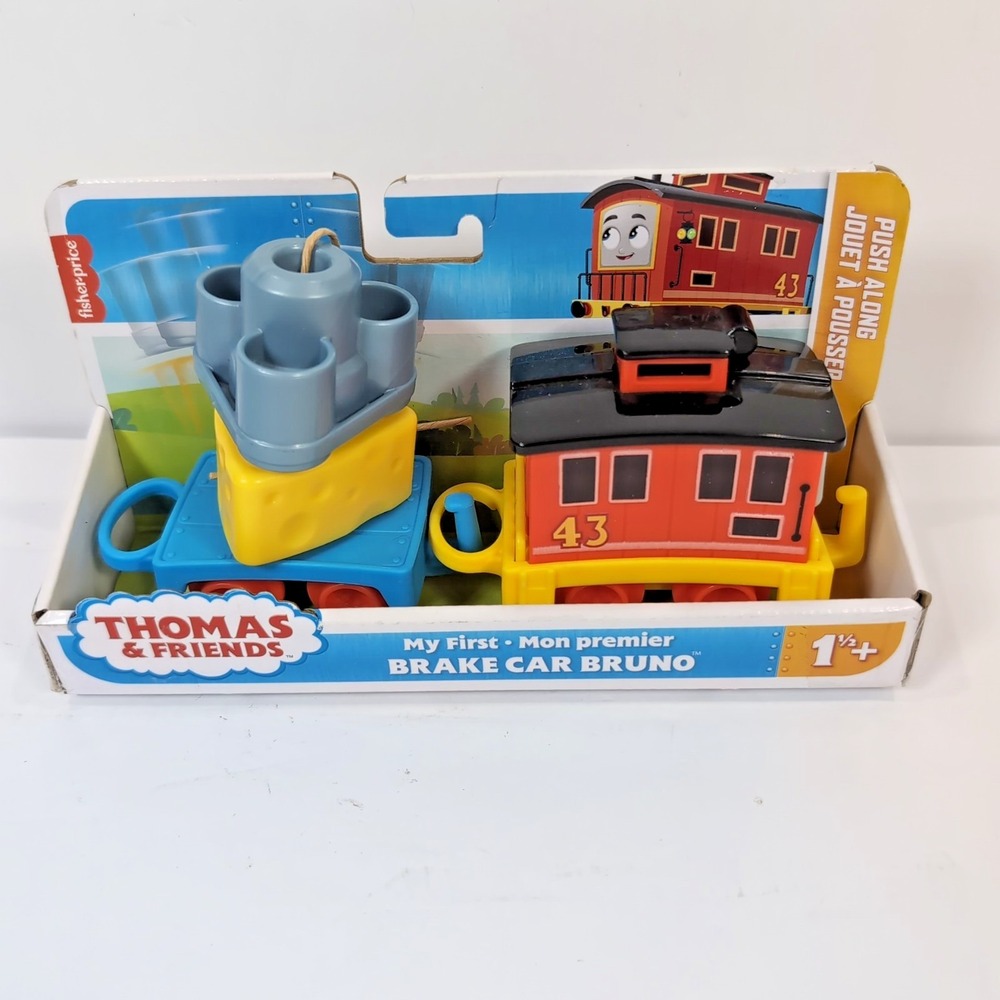 Thomas & Friends My First Brake Car Bruno Train Push Along w/ Stacking Cargo NEW